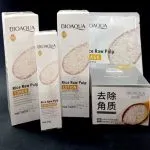 پک 5تایی محصولات برنج بیوآکوا شامل کرم دورچشم اسکراب تونر لوسیون و ماسک