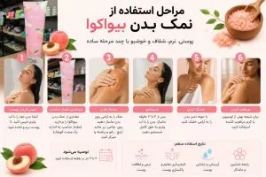 روش استفاده از نمک بدن هلو بیواکوا