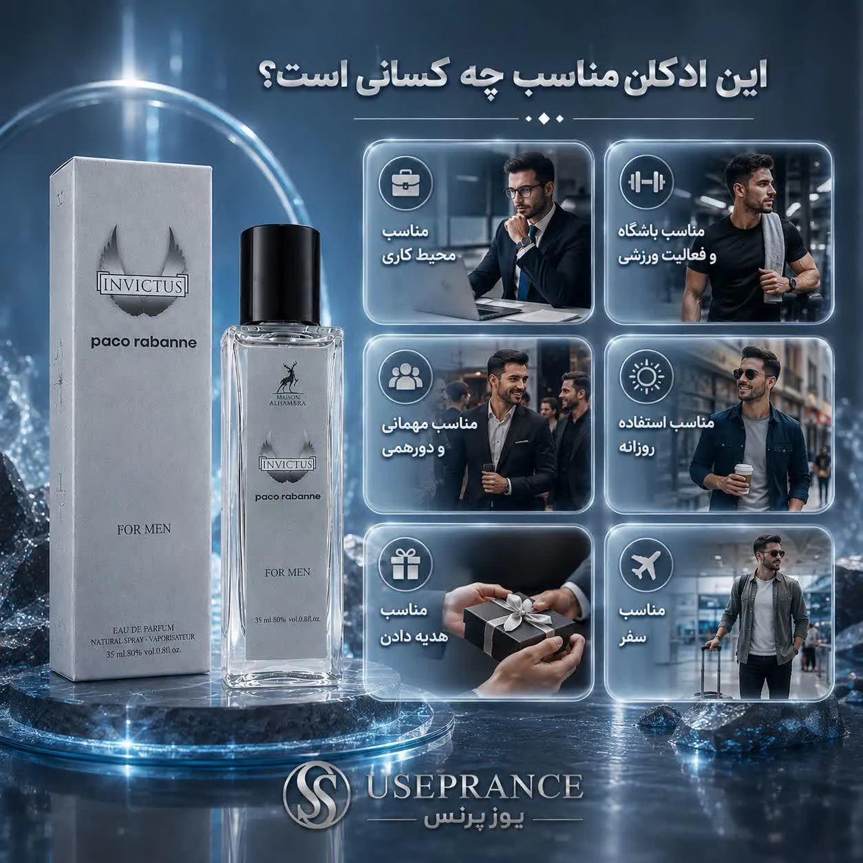 ادکلن اینوکتوس الحمبرا مناسب چه موقعیت هایی است ؟ محیط کار قرار دوستانه و عاشقانه