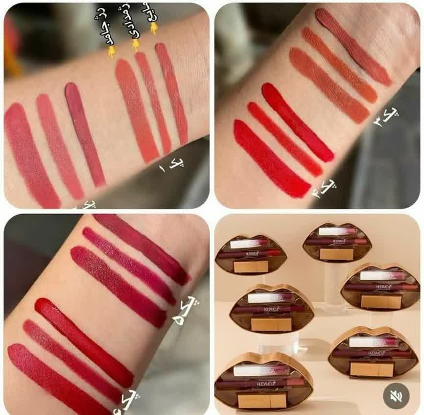 رنگ بندی ست های رژ هداموجی