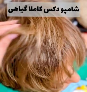 تست رنگ شامپو رنگ مو شانه دار قهوه ای روشن دکسی