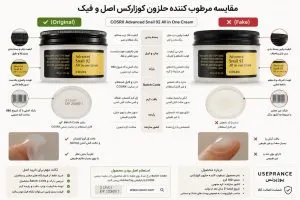 تفاوت مرطوب کننده حلزون کوزارکس اصل و فیک
