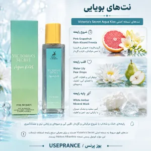 نوت ها و رایحه ادکلن Aqua Kiss ویکتوریا سکرت الحمبرا 35 میل