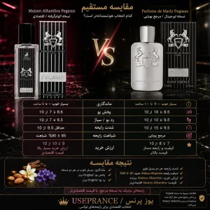 مقایسه ادکلن مارلی پگاسوس احمبرا با نسخه اصلی