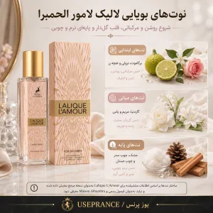 نوت ها و رایحه های ادکلن لالیک لامور الحمبرا