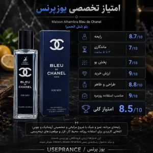 بررسی مشخصات و ماندگاری ادکلن بلو شنل الحمبرا