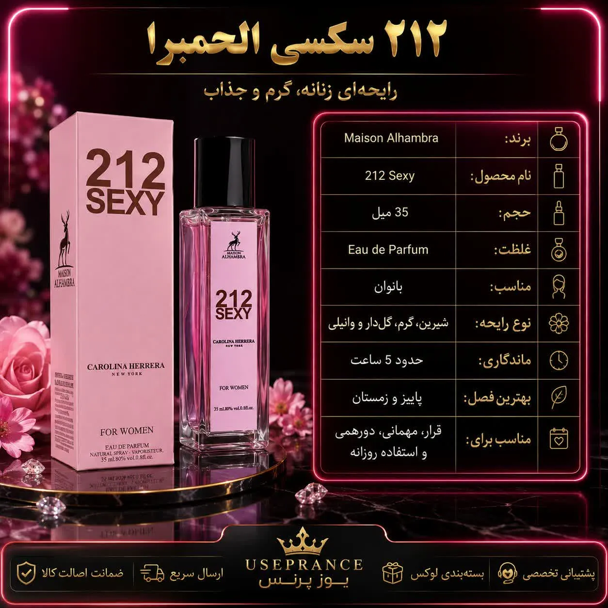 ایا ادکلن ۲۱۲ سکسی الحمبرا 35 میل ارزش خرید دارد؟ بله
