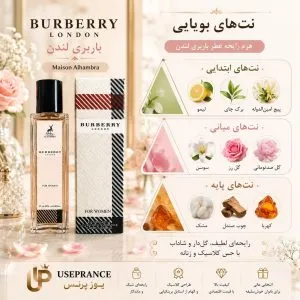 نوت ها و رایحه ادکلن باربری لندن الحمبرا 35 میل
