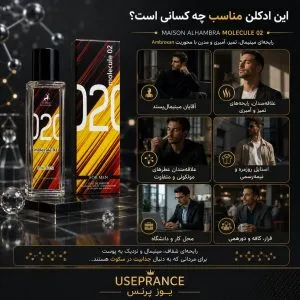 بهترین موقعیت برای استفاده ادکلن مولکول 02 الحمبرا؟ محیط کار قرار عاشقانه مهمانی