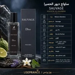 مشخصات پخش بو و ماندگاری ادکلن ساواج دیور الحمبرا