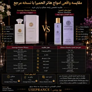 مقایسه ادکلن امواج هانر الحمبرا با نسخه اورجینال